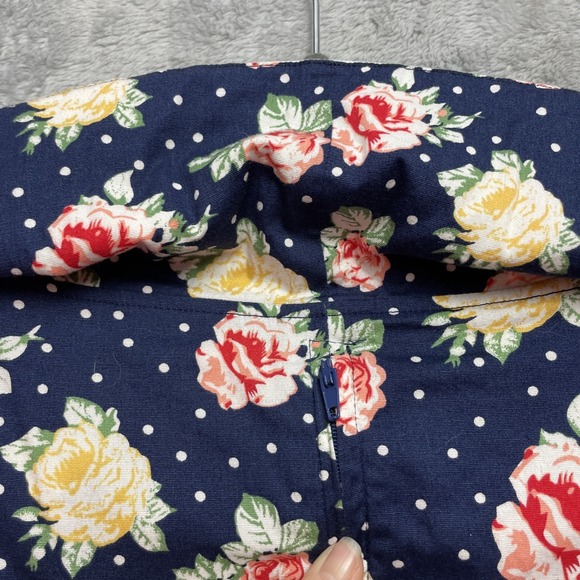 Hell Bunny Vixen Womens Rockabilly Dress Size 2XL Navy Flora Short Sleeve Retro - Picture 7 of 11